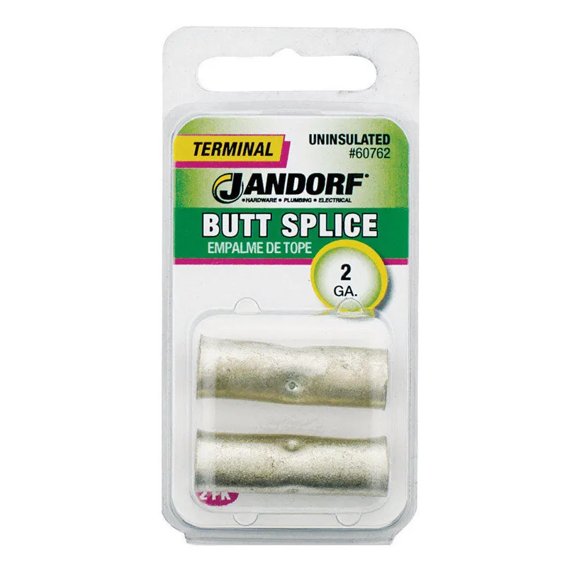 Terminal Butt Splice Jandorf 2 Ga. Fio Não Isolado (2 Unidades)