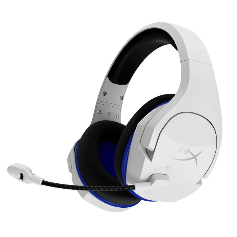 Headset Gamer Sem Fio HyperX Cloud Stinger Core, Drivers 40mm, PS5 PS4 e PC, Branco e Azul - HHSS1C-KB-WT/G
