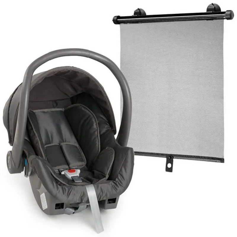 Bebê Conforto Galzerano Cocoon 0 a 13Kg Cinza Grafite + Protetor Solar Retratil