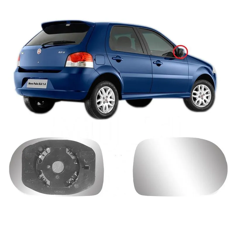 Lente Retrovisor Direito Com Encaixe Fiat Palio 2011