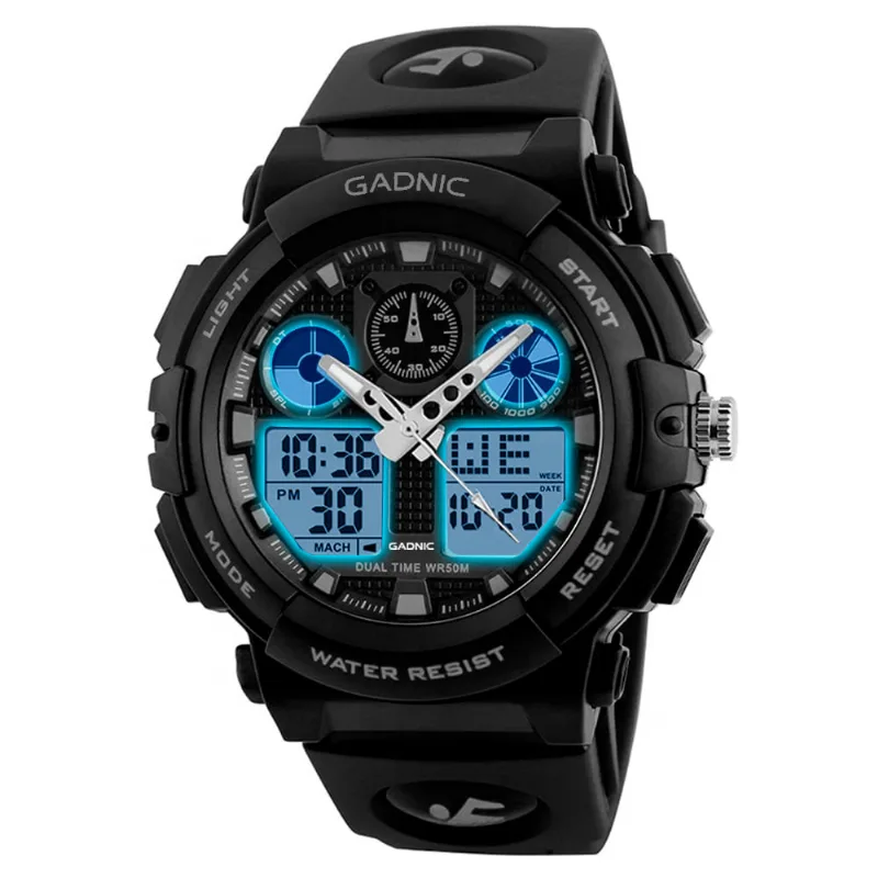 Reloj Digital RM60F22 By Gadnic Multifuncional Malla Silicona