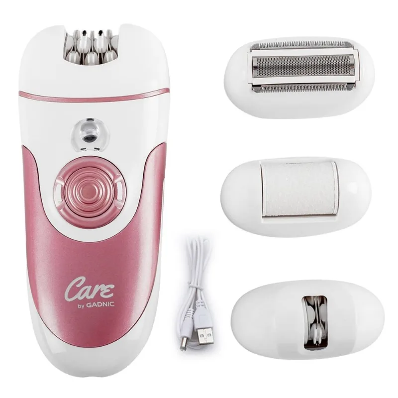 Depiladora eléctrica 4 en 1 Gadnic para mujer pierna cara inalámbrica recargable USB