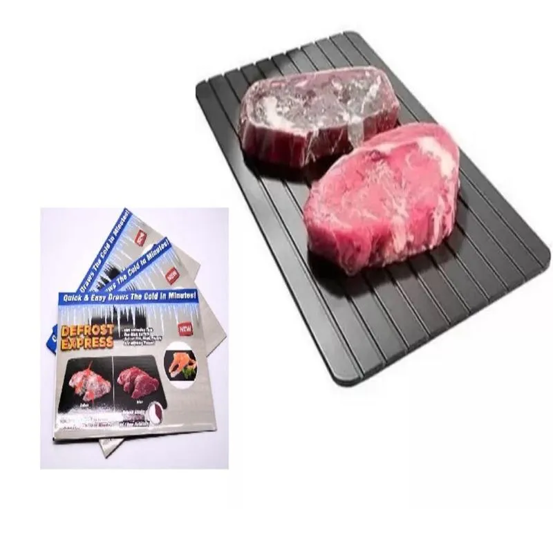 Tabua descongelar rapido placa magica defrost carne alimentos churrasco cozinha