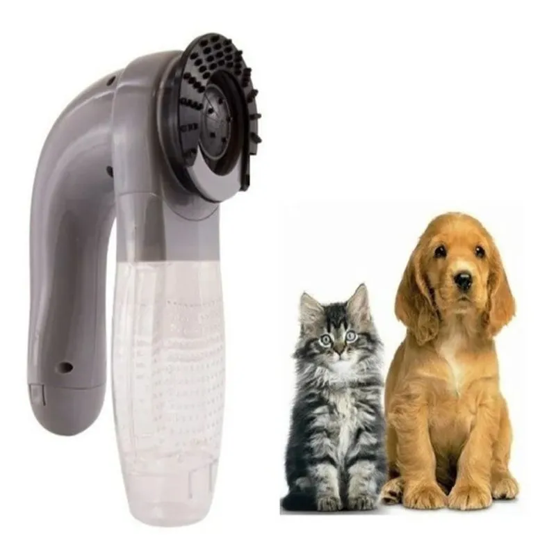 Escova Aspirador Removedor De Pelos Automatica Para Caes E Gatos Com Massageador Para Cachorro Shed Pal Portatil A Pilha