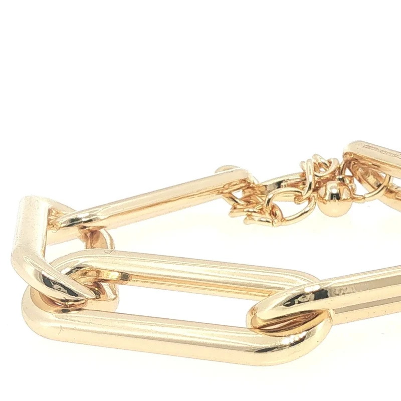 Equestrian Jewelry Brass Gold-Plated Paper Clip Bracelet Gold / One Size