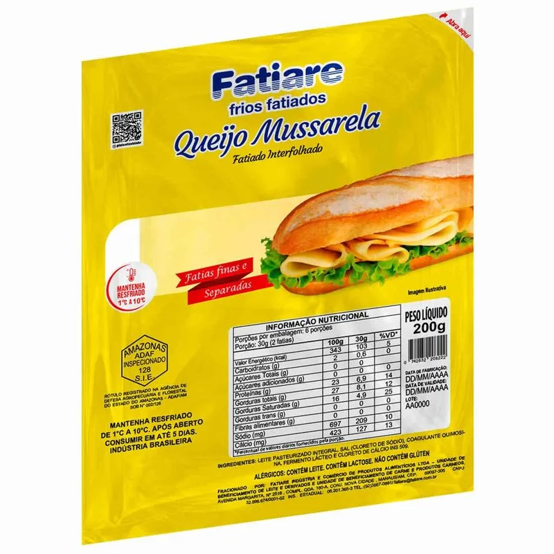 Queijo Mussarela Fatiare Interfolhado 200g