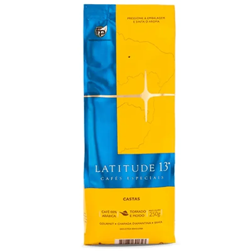 CAFÉ LATITUDE 13 CASTAS TORRADO E MOIDO 250G