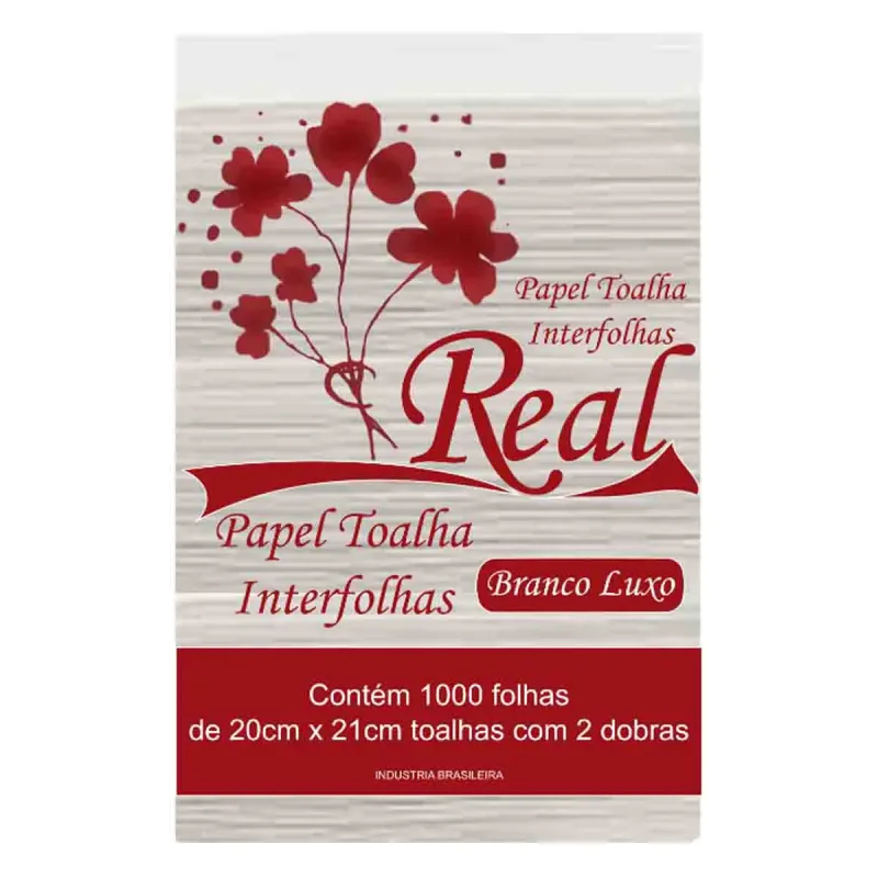 PAPEL INTERFOLHADO REAL 20X21 BR I LUXO VERMELHO