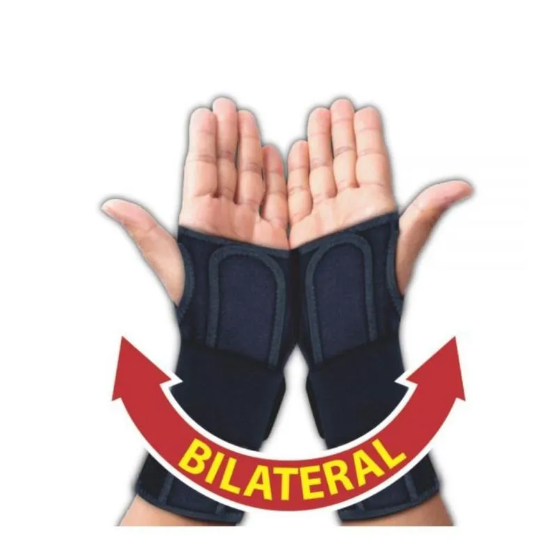 Tala Curta Bilateral Para Punho Preta Curta Ac460 - Ortho Pa