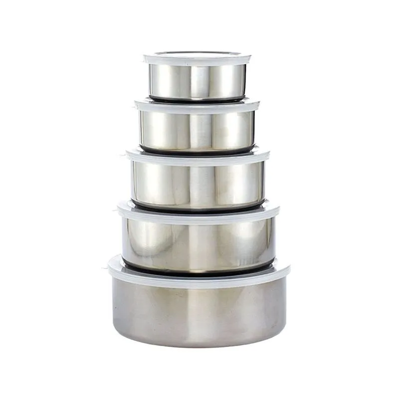 Conjunto De Tigelas Bowls Aço Inox 5 Peças