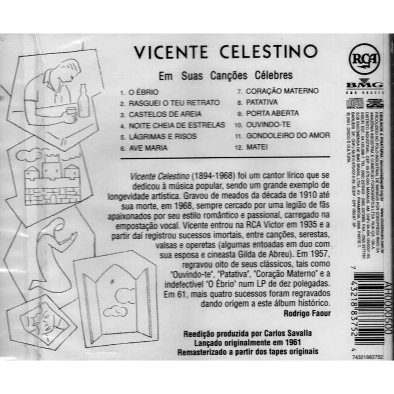 CD Vicente Celestino - Em Suas Canções Célebres