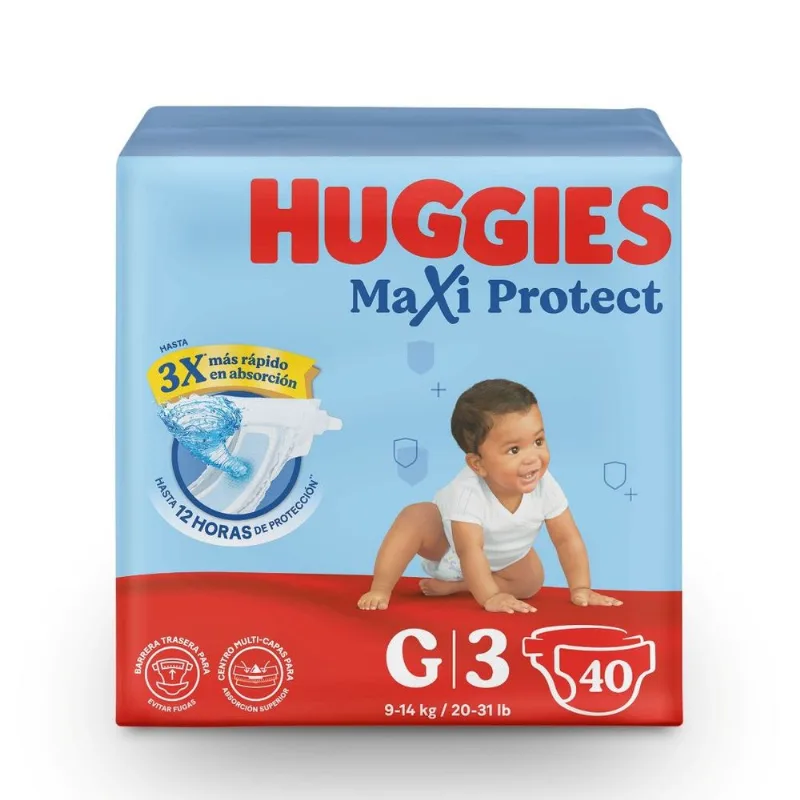 Pañales Huggies Maxi Protect Talla G 40 un.
