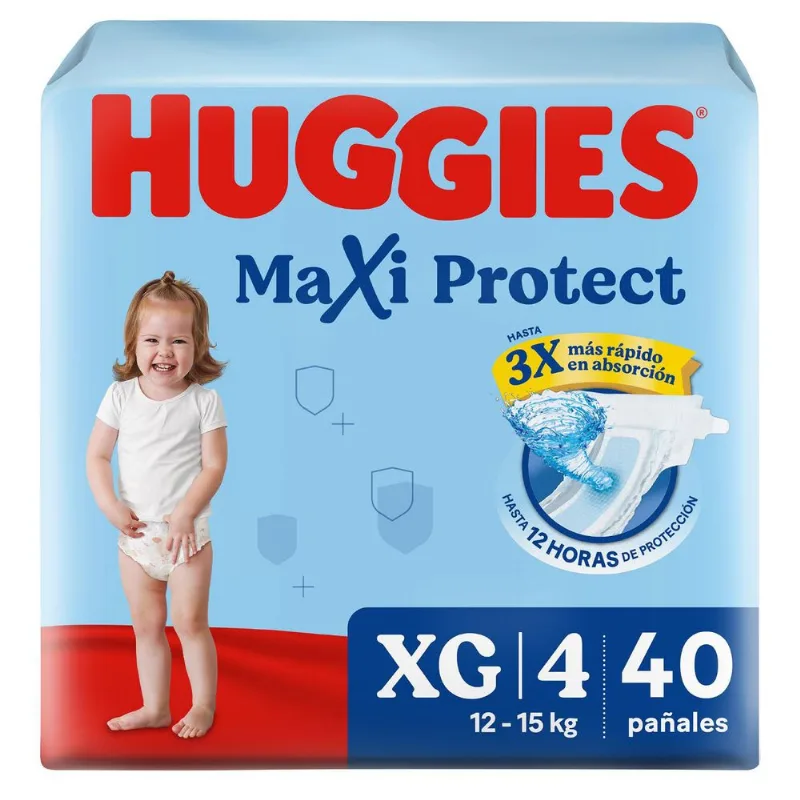 Pañales Huggies Maxi Protect Talla XG 40 un.