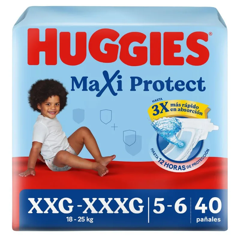 Pañales Huggies Maxi Protect Talla XXG-XXXG 40 un.