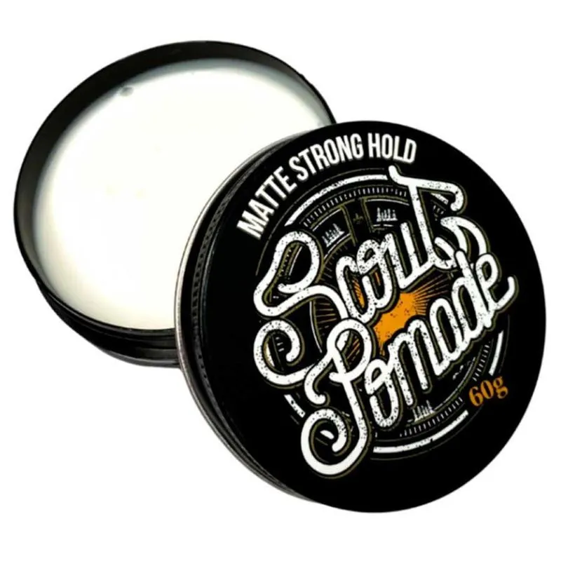 Scout Pomade Matte Strong Hold 60g Efeito Seco Forte Fixação
