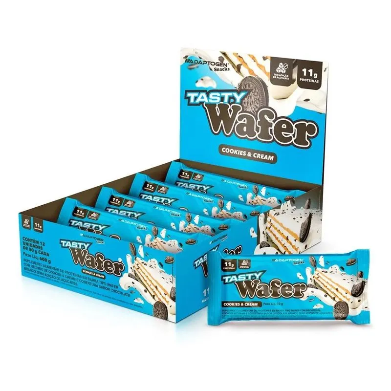 Tasty Wafer Adaptogen Cookies E Cream 30g Cx12
