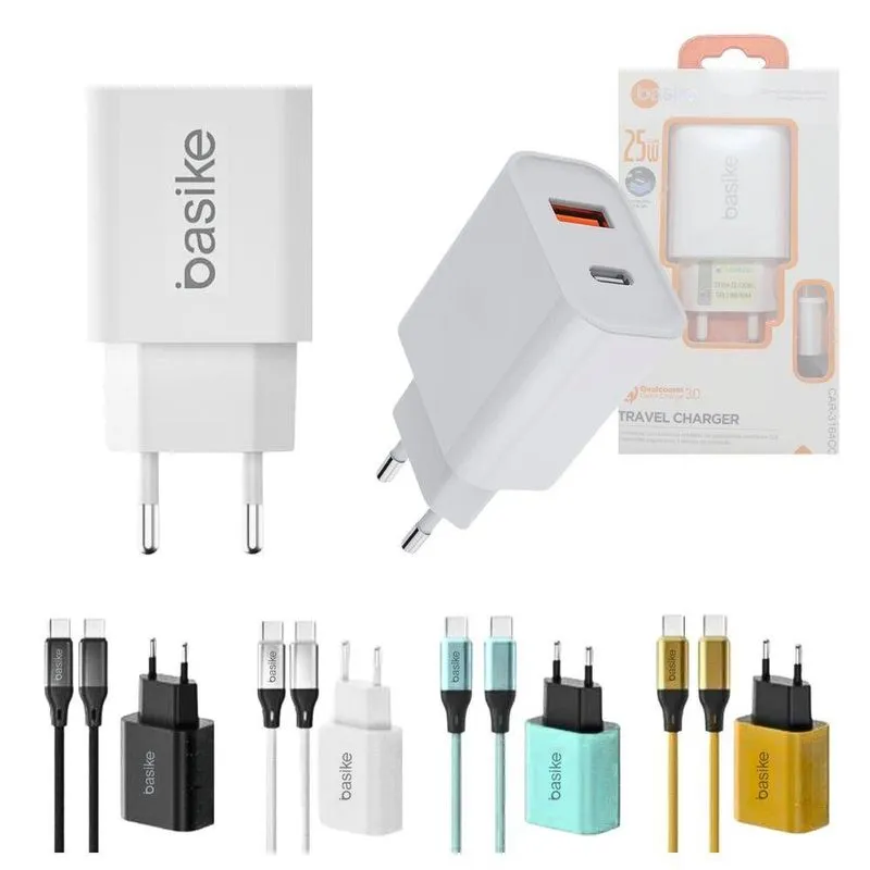 Carregador Completo Turbo 02 Portas Usb / Tipo-c 25w