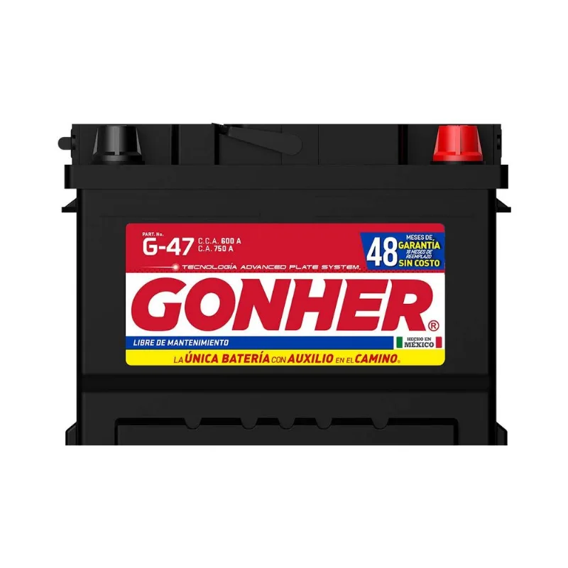 Batería para automóvil Gonher negro g-47-600 Batería para automóvil Gonher neo g-47-600