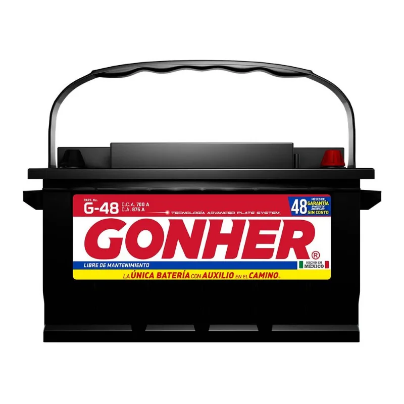 Batería de automóvil Gonher negro g-48