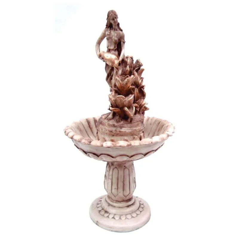 Fonte Pedestal Chafariz Mulher Com Jarro Jardim Grande Prime