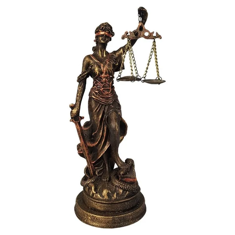 Estátua Thêmis Deusa Da Justiça Com Balança