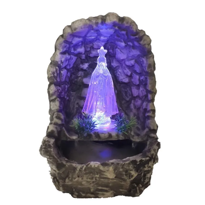 Fonte De Água Nossa Senhora Aparecida Padroeira Com Luz