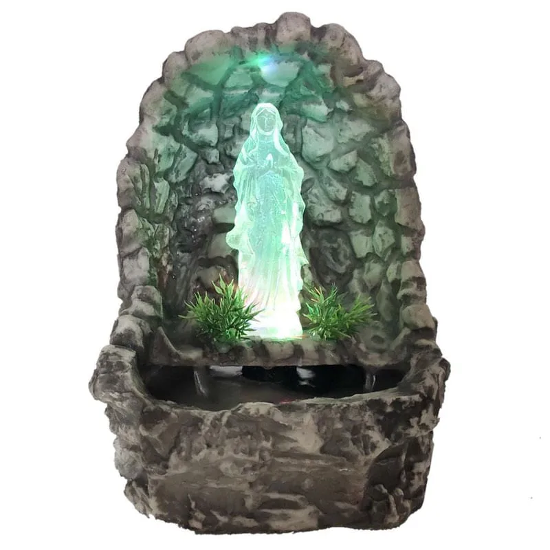Fonte Água Nossa Senhora Lourdes Lurdes Luz Colorida Bivolt