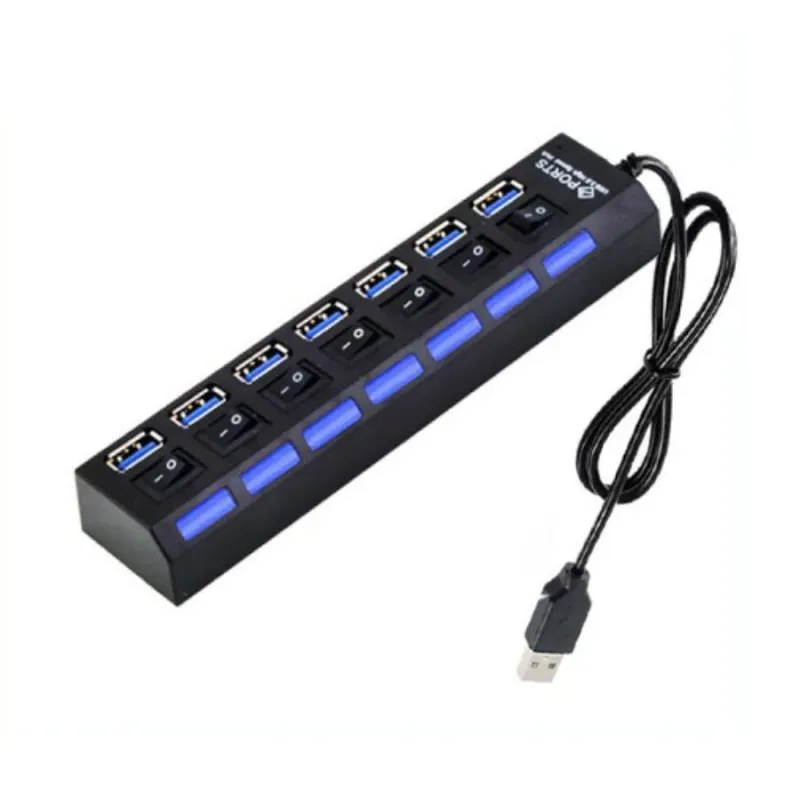 Hub Usb 7 Portas 3.0 Pendrive Tv Mouse Teclado Adaptador. - Mafua Info