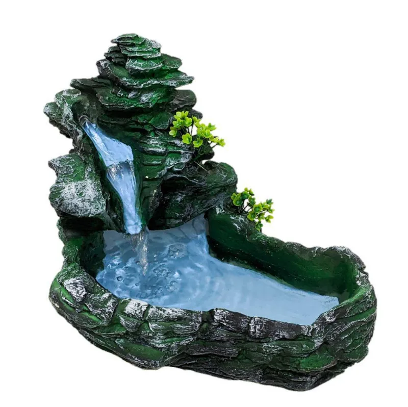 Fonte De Agua Laguinho Cascata Decorativa Tipo Pedra Verde
