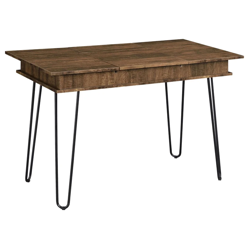 Writing Desk With 4 Hidden Storages - Brown
