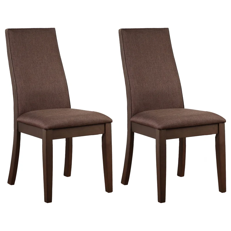 Subtle Curved Silhouette Dining Chair (Set of 2) Dark Brown
