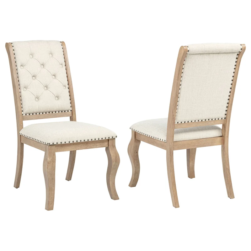 Fremont - Tufted Back Dining Chair (Set of 2) Light Brown
