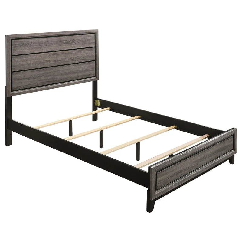 Queen Panel Bed Accents - Gray