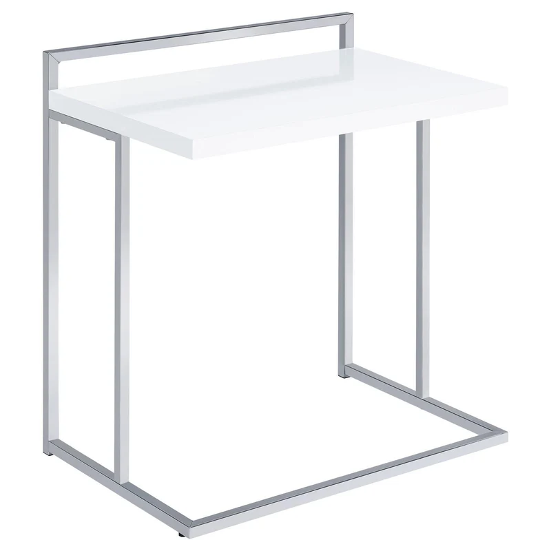 Rectangular Top Snack Table - White White