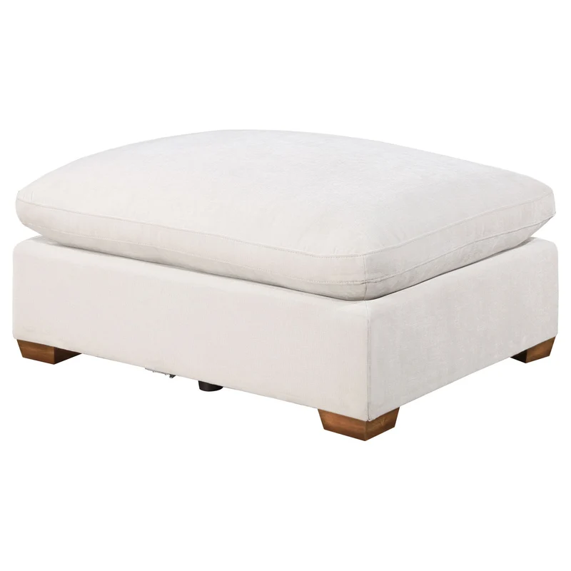 Zachary - Upholstered Ottoman Beige