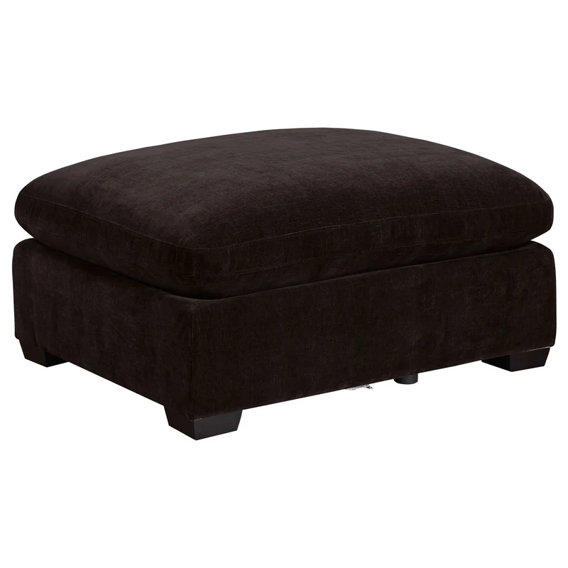 Zachary - Upholstered Ottoman Black