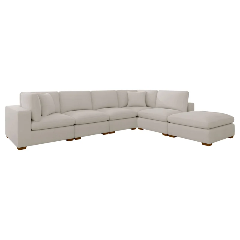 Ridgemont - Sectional Sofa Beige / 2 Pc. 4 Seater Sectional, Ottoman