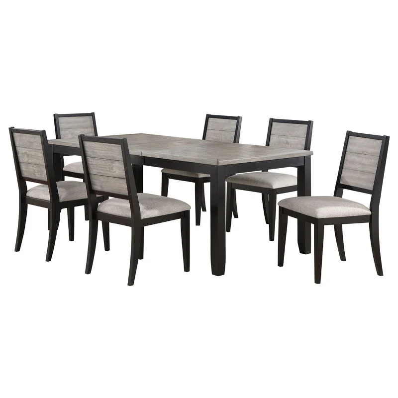 Centera - Dining Table Set Gray / 7 Pc. Table, 6 Chairs
