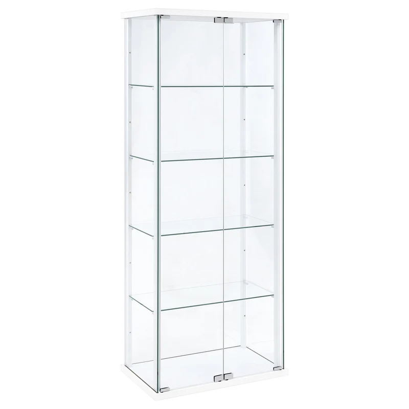 Hyacinth - 4 Shelf Curio Cabinet White