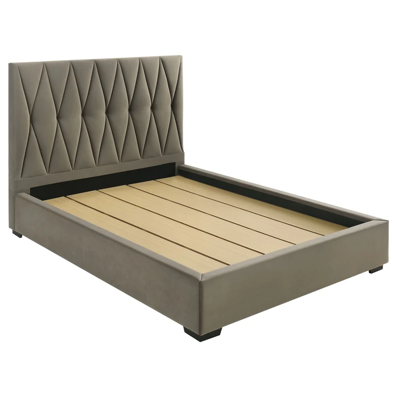 Germain - Platform Bed Dark Brown / Queen