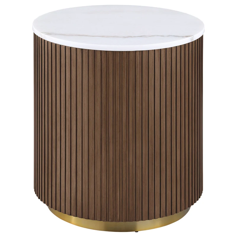 Sennewald - Round Top Table Dark Brown / End Tables