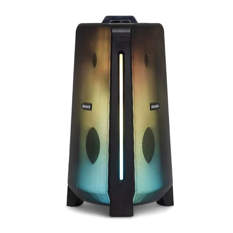 Bocina portátil Aiwa con iluminación negro awpok400ld