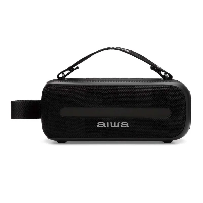 Bocina portátil Aiwa con micrófono negro aws40bt