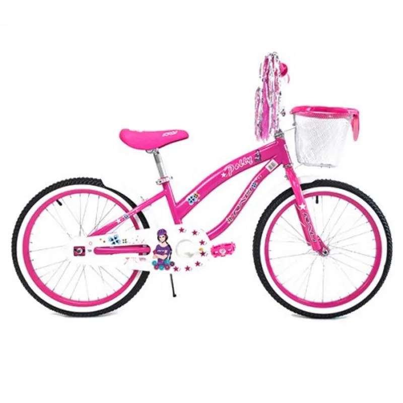 Bicicleta Rali Polly 20 Pulgadas Niña Rosado Brillante