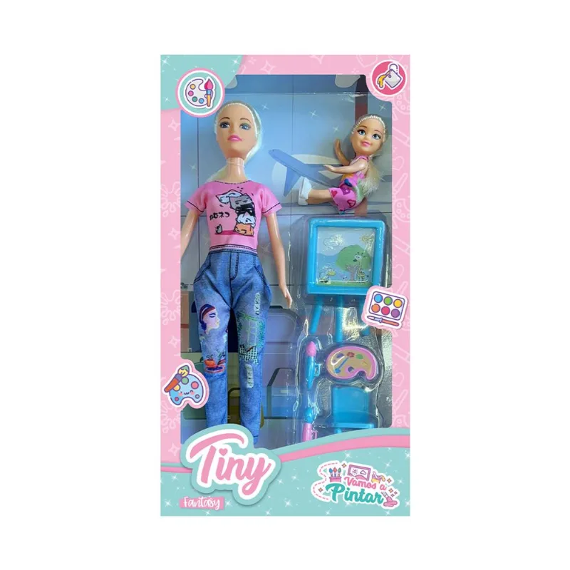 Muñeca Tiny aprendamos a pintar