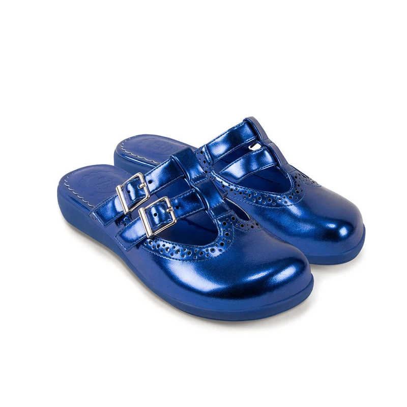 Chrome Crush Blue Women's Mary Jane Clogs 36 HCD/ 6 US