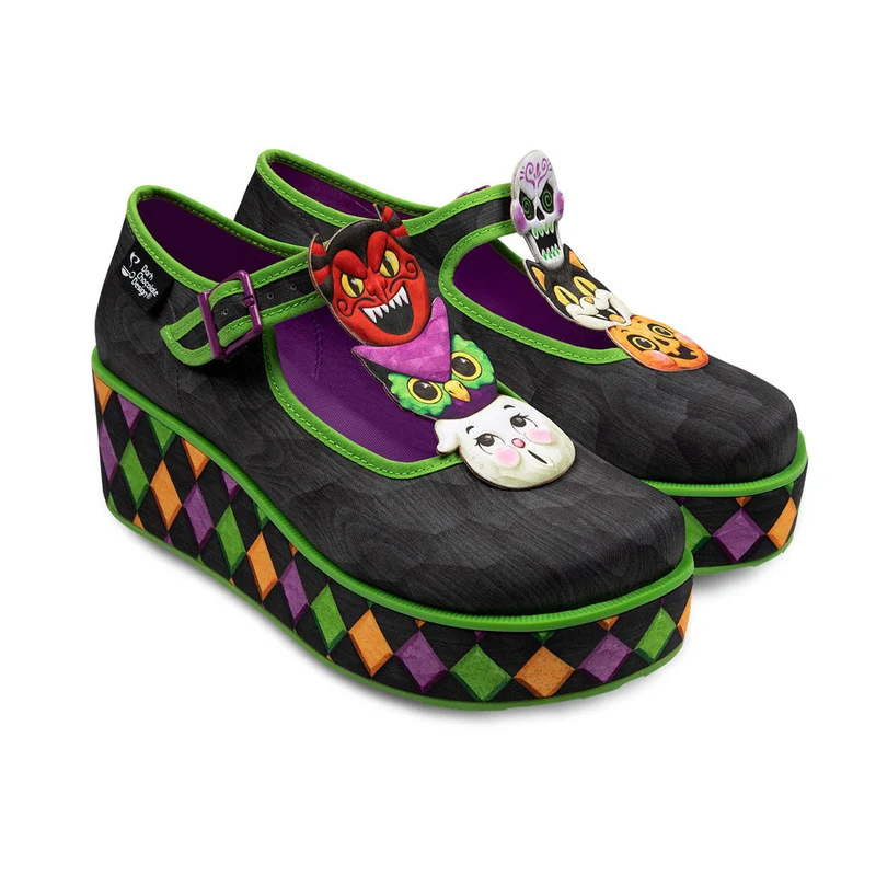 Spooky Gang Women's Mary Jane Platforms 35 HCD/ 5 US