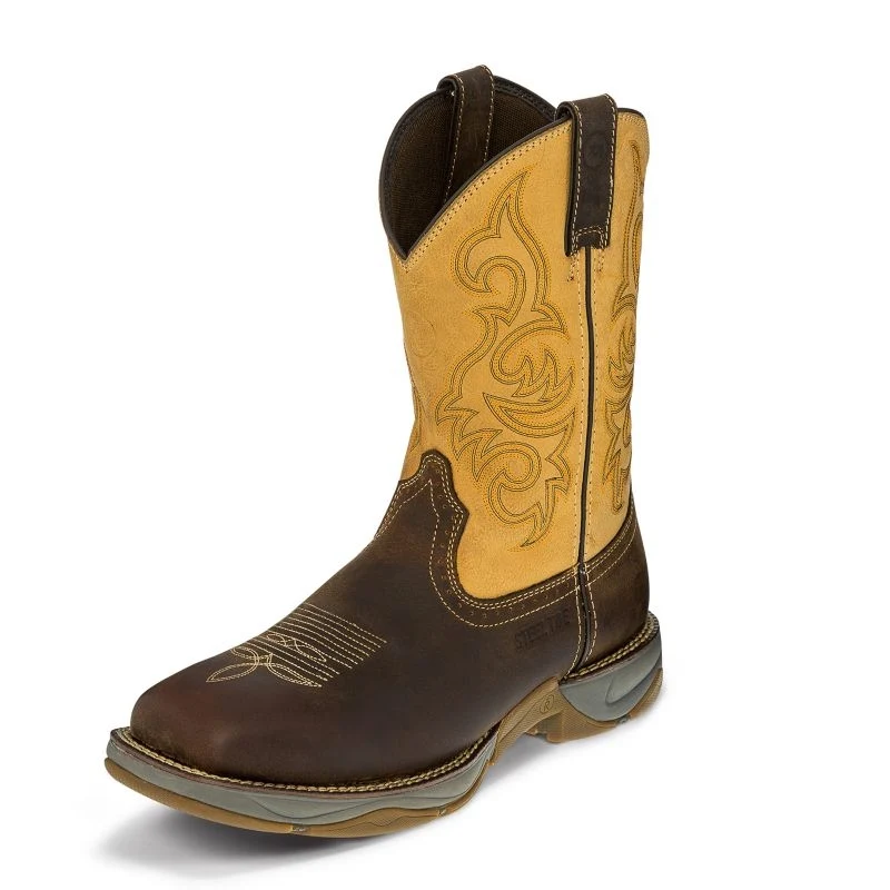 Tony Lama Mens Junction Steel Toe Boots Yellow / 11.5 EE