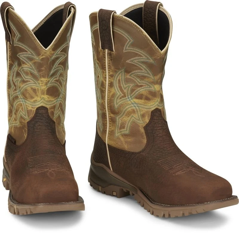 Tony Lama Mens Roustabout ST Boots Green / 11.5 EE