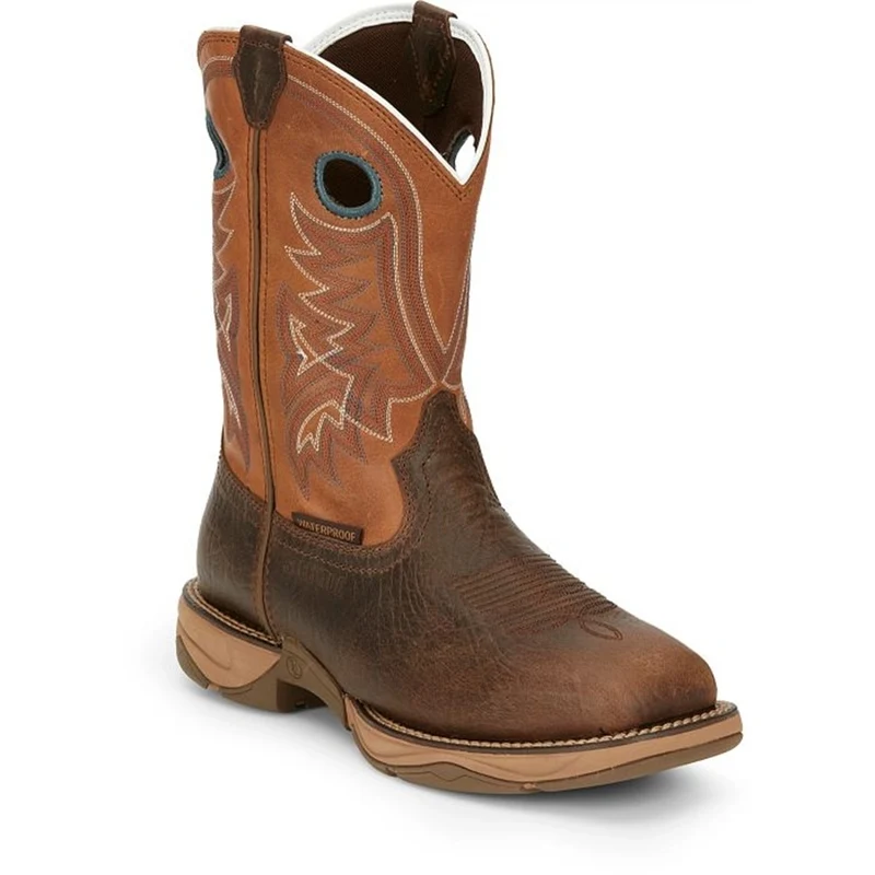 Tony Lama Mens Lopez 11" Wide Steel Square Toe Waterproof Work Boots Tumbleweed Brown / 10.5 EE